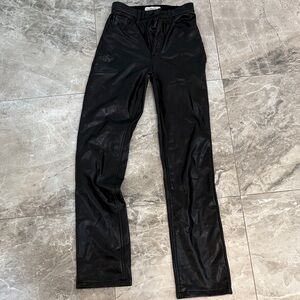 Abercrombie & Fitch Black Straight Leg Women's leather Jeans